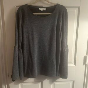 Fuzzy comfy blouse.  Bell sleeves